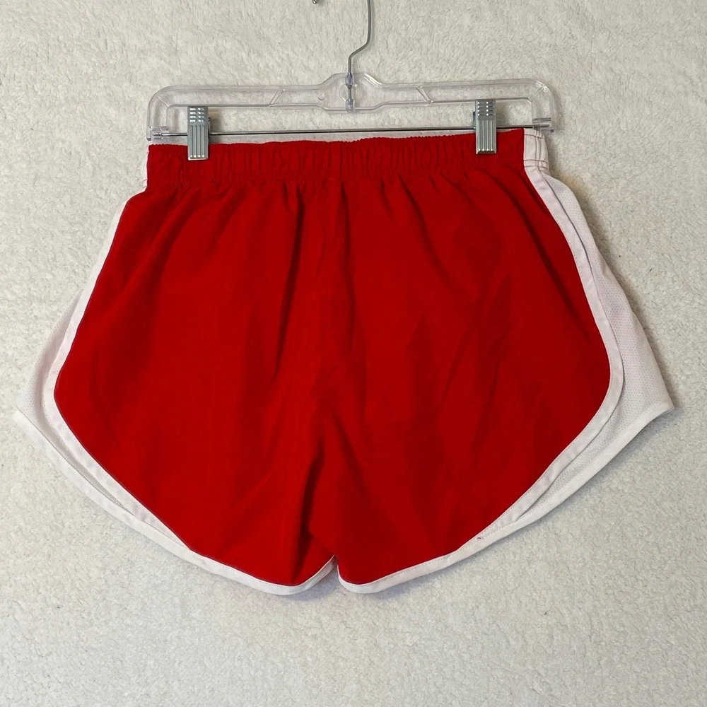 Nike Dri-FIT Tempo Running Shorts Red White Mesh Athletic Gym Womens Medium